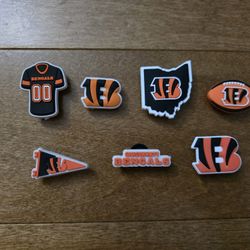 Lot Of 7 Cincinnati Bengals Shoe Charms 