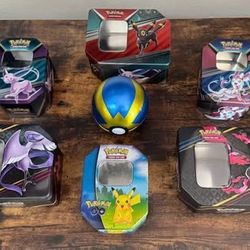 Pokémon Tins Storage $3 each or $15 for All 