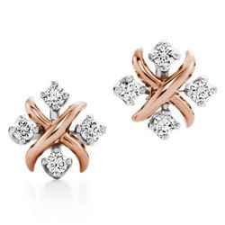 New & Authentic! Tiffany & co. Earrings Rose Gold 18k. Includes Free Gift! 