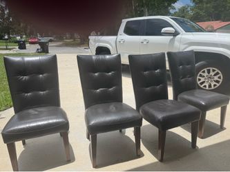 4 chairs brown