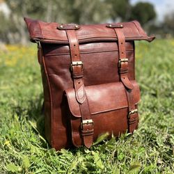 Real Leather Backpack 🎒 