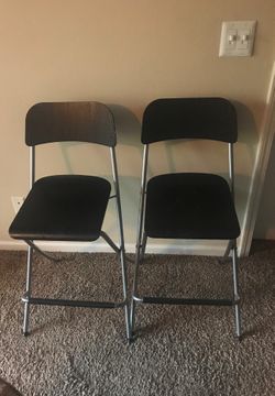 FRANKLIN Bar stool with backrest, foldable, black, black, 29 1/8 "