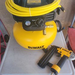 Dewalt 6 Gallon Air Compressor W/ 18-Gauge Nailer Kit!!!