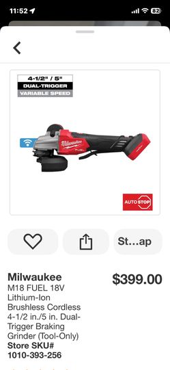 M18 4 1/2 Dual Trigger Grinder