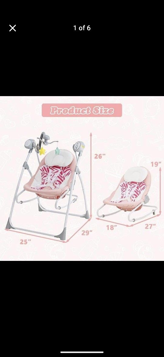 NEW in Box! Convertible 2in1 Baby Swing & Bouncer 0-6mo