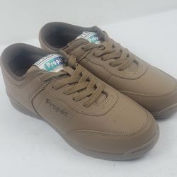 Women's Propet Taupe Pro Walker WA4083 Leather Athletic Shoes Size 7 M