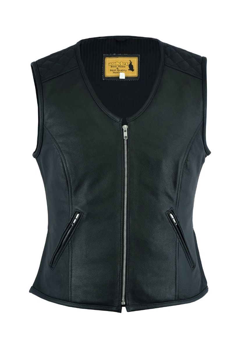 Ladies leather vest