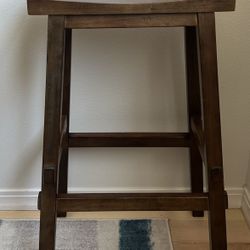 Two halifax farmhouse wood counter height barstool 