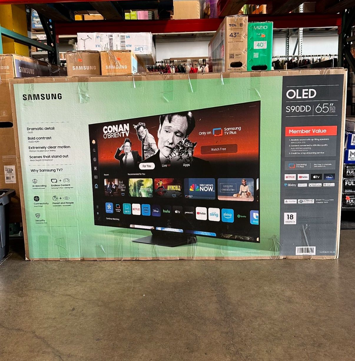 65 “ Samsung Smart 4K QD-Oled HDR 144HZ 65S90DTV