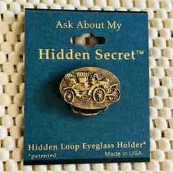 Vintage HS Antique Car Pin With Drop Down Loop By E. F. Designs NOS