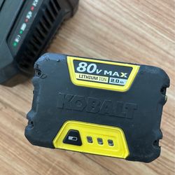 KOBALT 80 VOlT LITHIUM ION POWER BATTERY CHARGER
