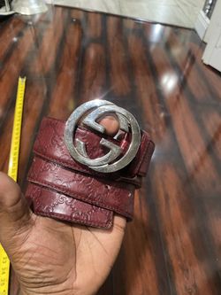 Gucci monogram belt fits up to size 36