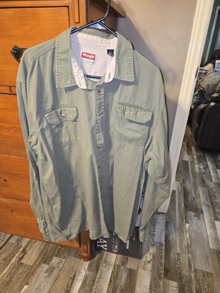 Mens Wrangler Shirt Long Sleeve