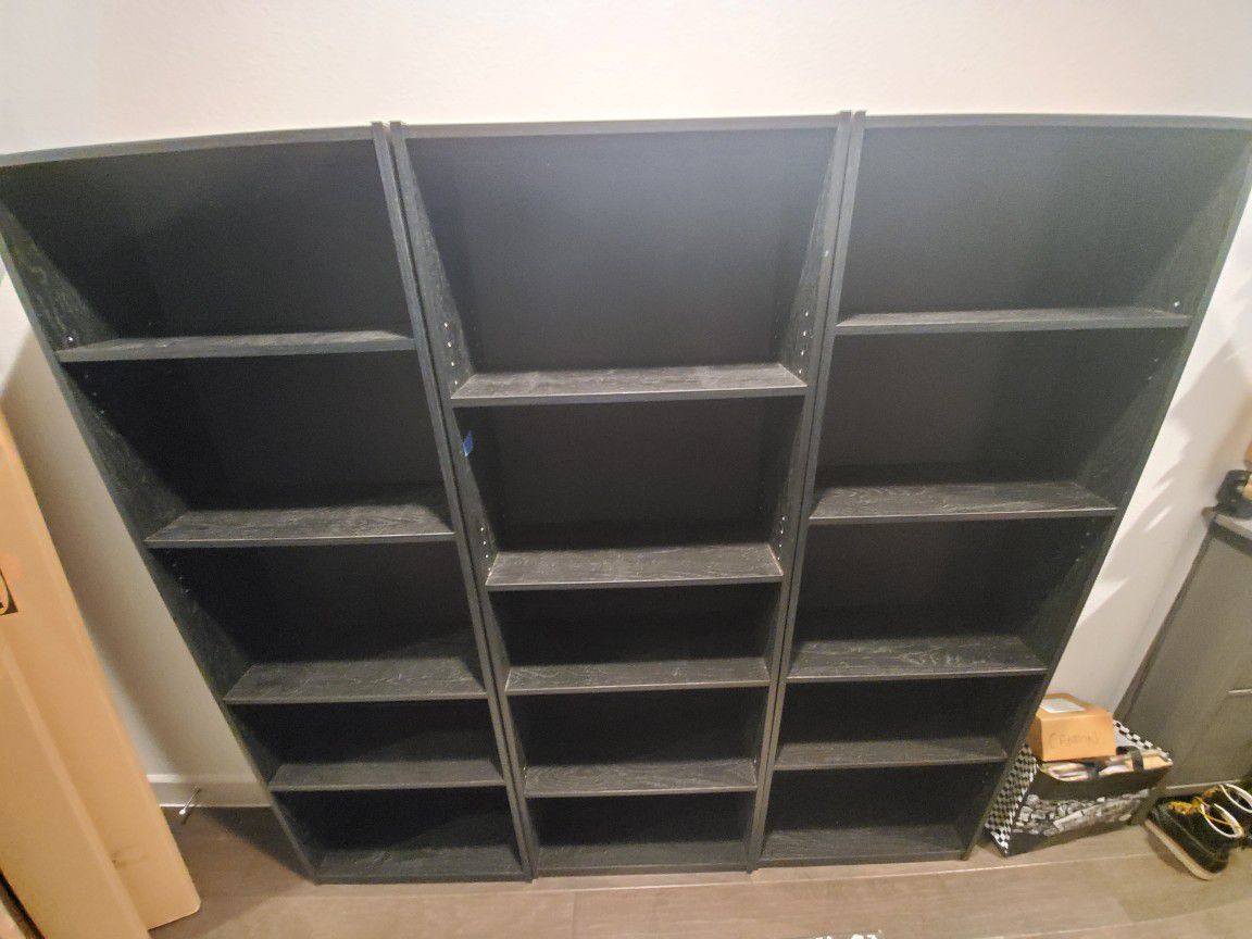 Black Adjustable Bookshelves 