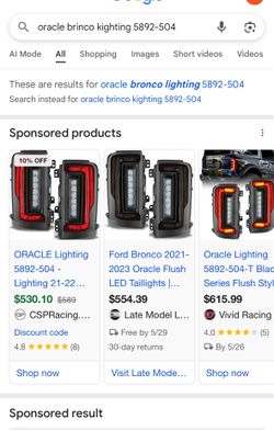 21-25 ford bronco Oracle tail lights