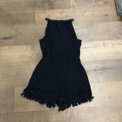 Black ASOS fringe romper- 0