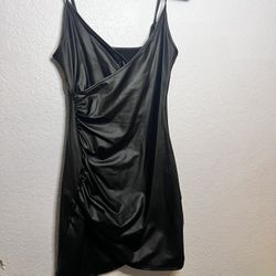 Faux Leather Dress – Size Medium (Never Worn)