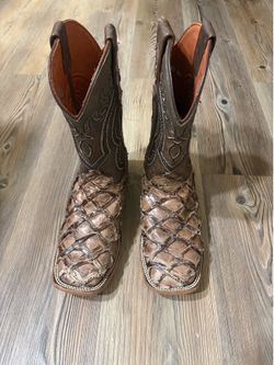 Men’s Horse Power Cowboy Boots - Real Fish Skin