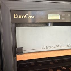 Excellent Condition Euro Cave Wine Refrigerator 