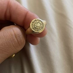 14k Aztec Calendar Ring 