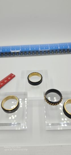 Stainless Steel Fidget Spinner Rings Size 11