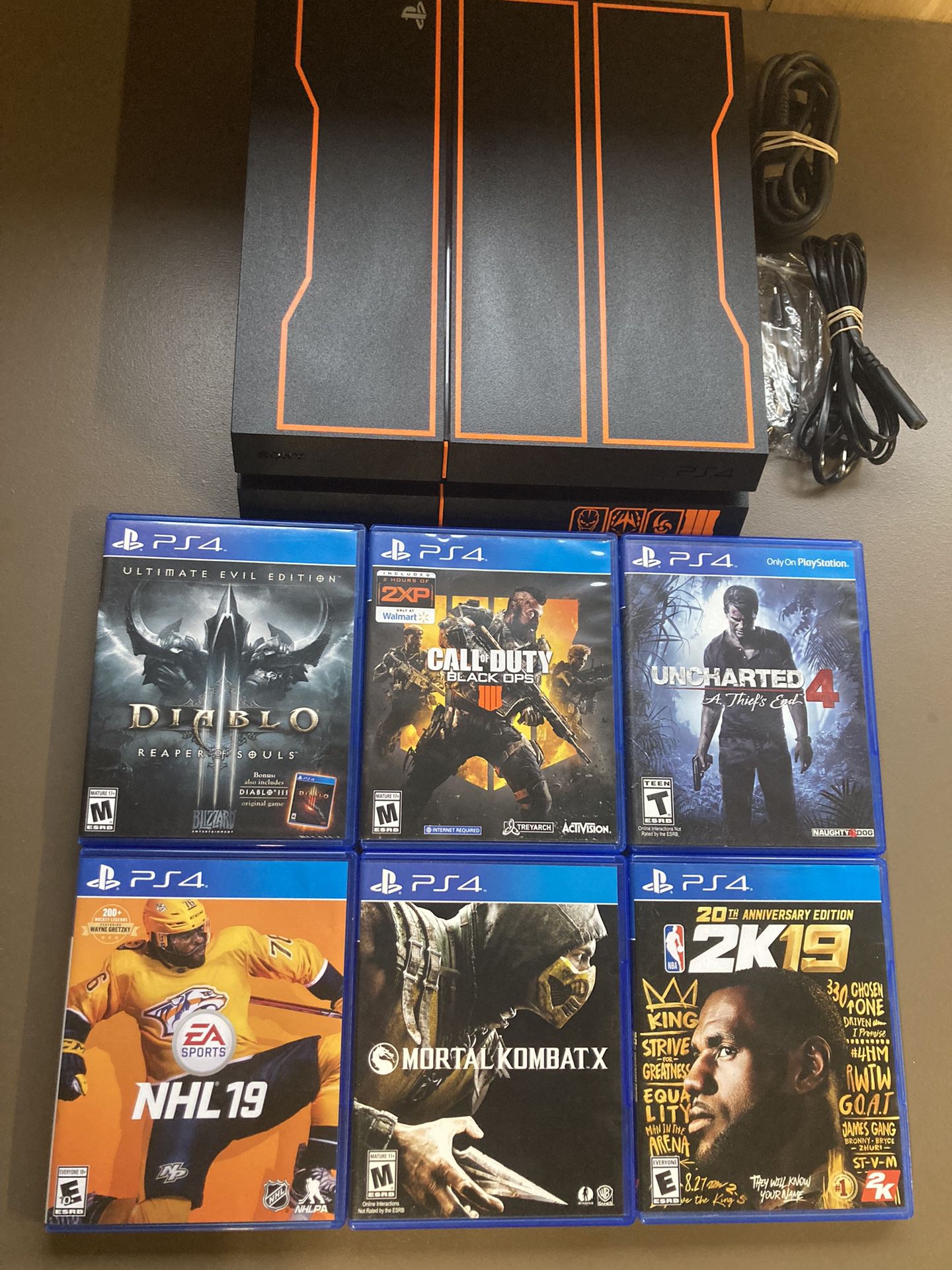 Ps4 Black Ops 3 Edition 1 TB Comes With All The Wires Remote And 6 Cool Adventure Fighting Games Factory Reset Ready To Play In Perfect Condition 