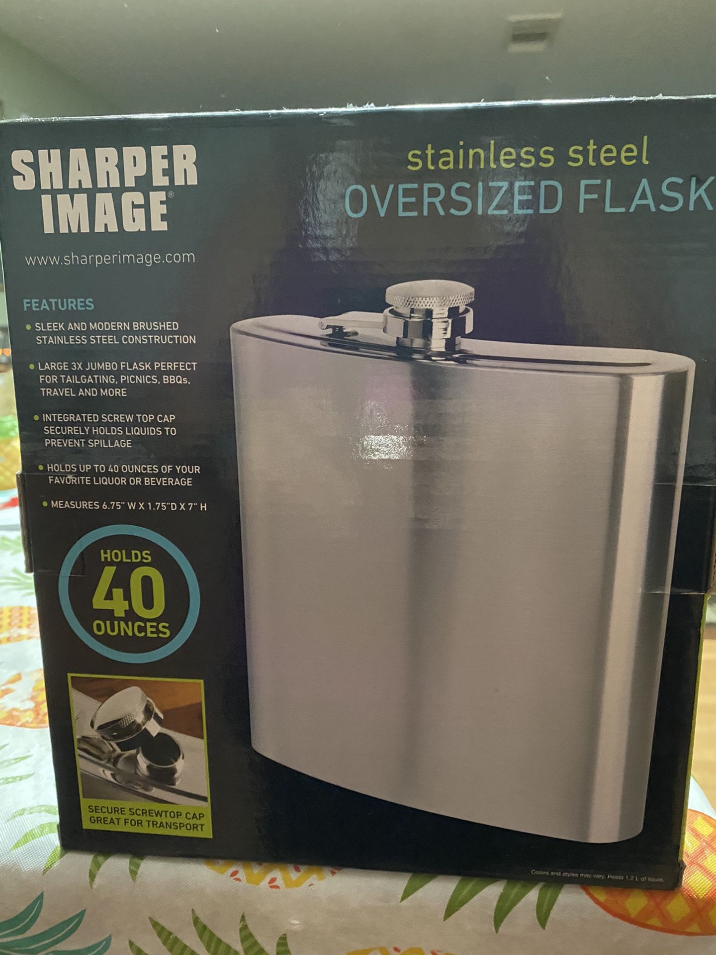 Sharper Image Stainless Steel Flask