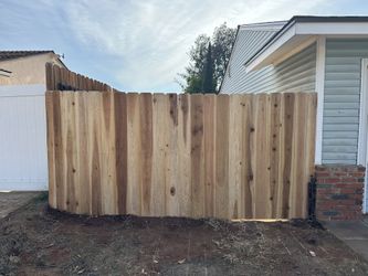 6’ Dog Ear Cedar Fence