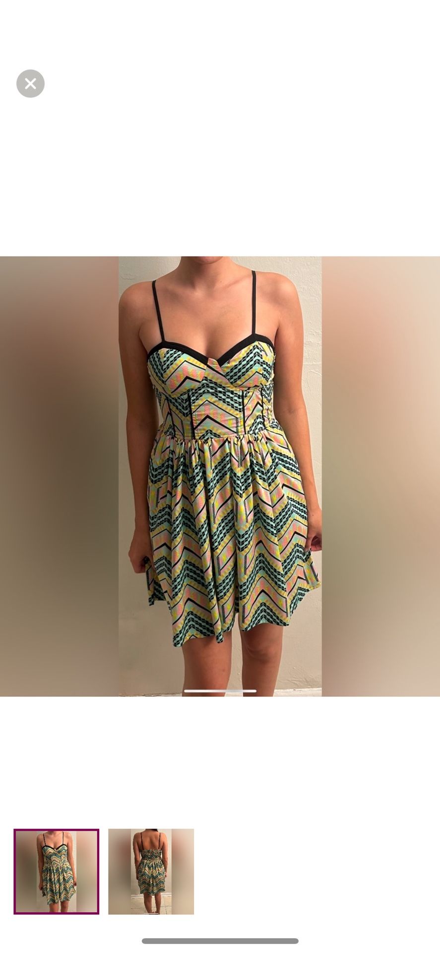 Pink and Yellow Fit and Flare Sweetheart Dress for Cocktail Night Out