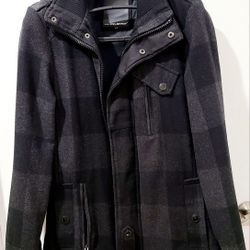 PROJEKRAW Wool Blend Winter Coat, Size Small
