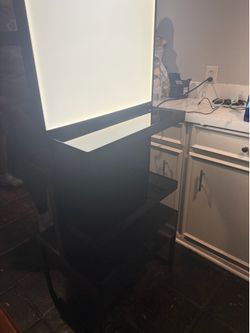 LED Retail Display Stand With Storage / Freestanding Kiosk