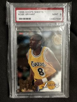 1996 Hoops Sheets Kobe Bryant PSA Mint 9