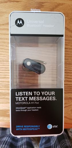 Law Aug 1st Motorola Bluetooth Headset - prepare for new law