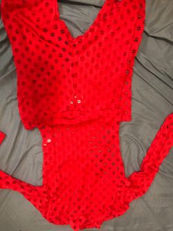 Red see through set