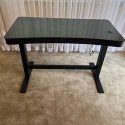 47″ Curved, Power Sit-Stand Desk by Tresanti, with built in wireless charger, black.