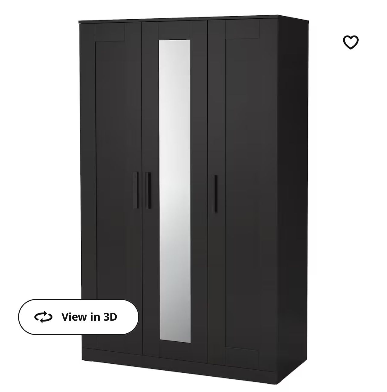 Wardrobe Black 3 Doors (Armario / Closet)