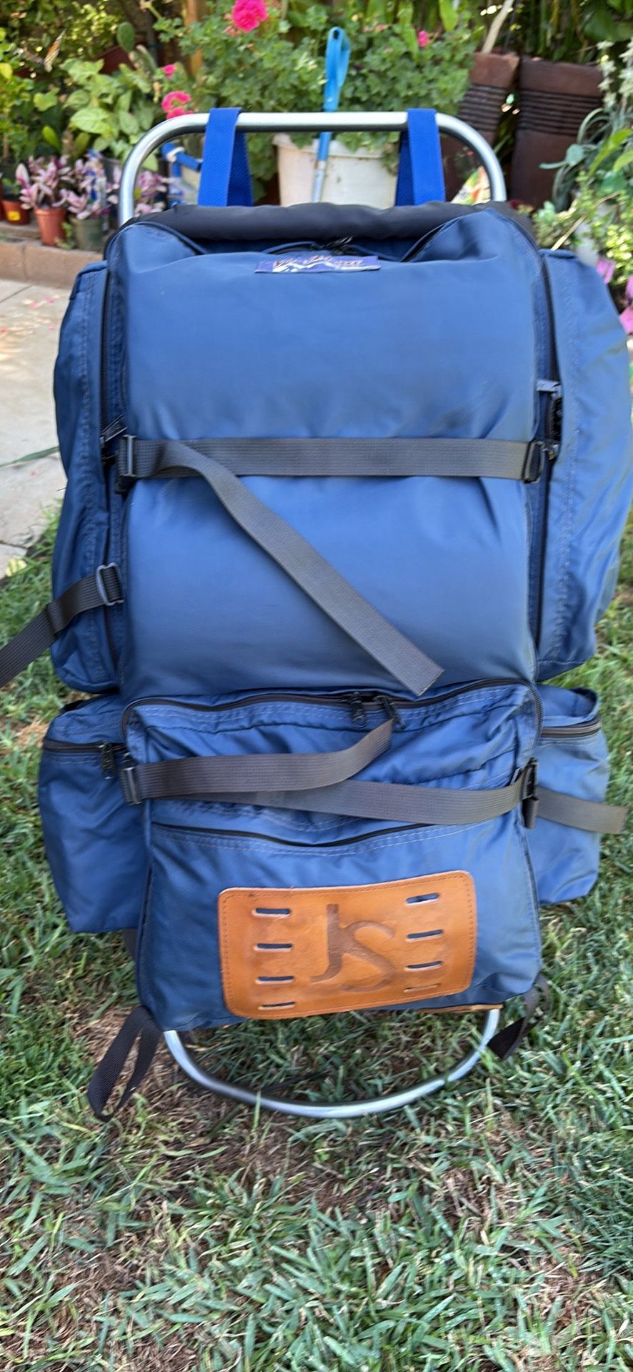Vintage JANSPORT External Frame Hippie Hiking Camping Backpack
