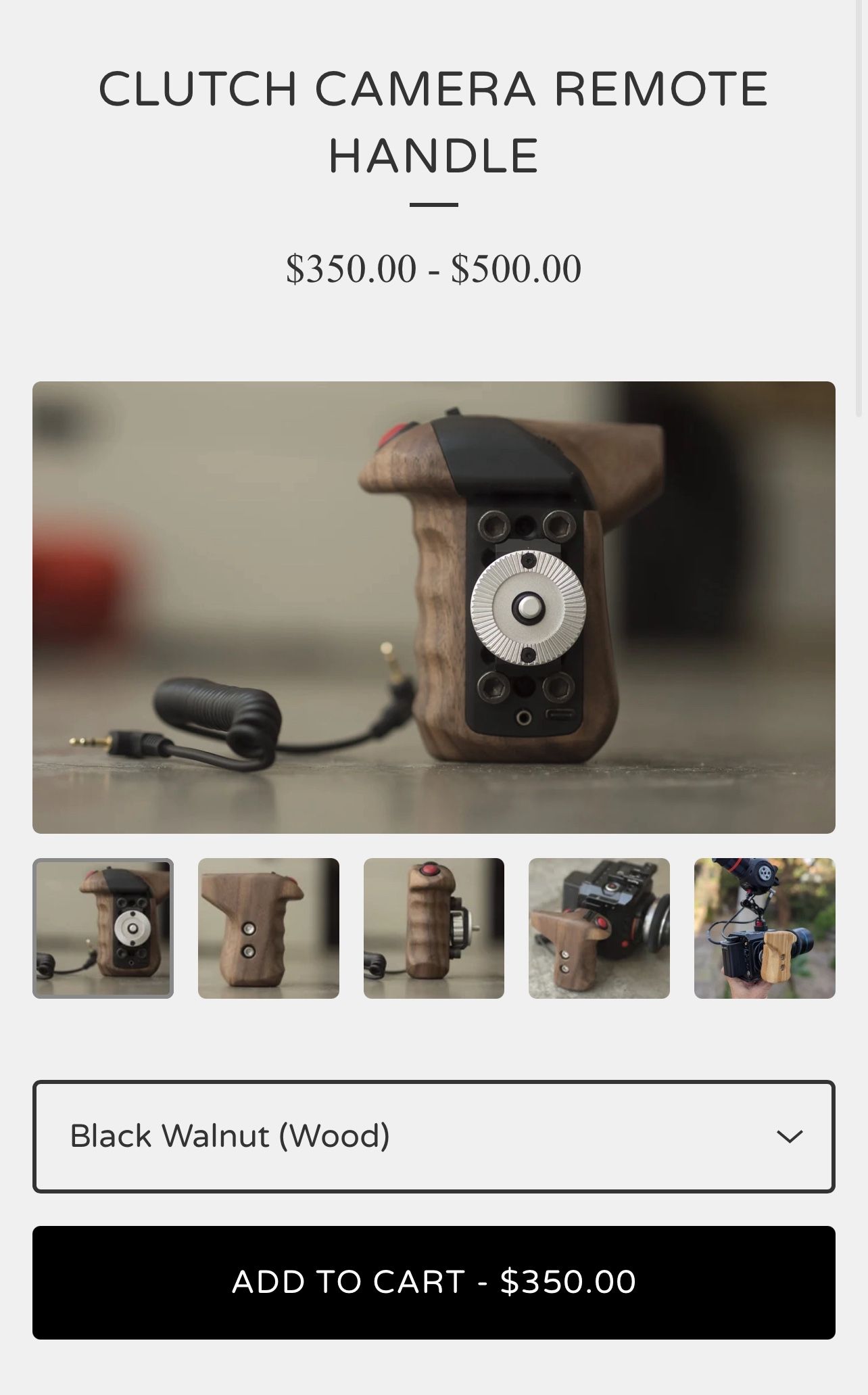 Camera remote handle - Record , ISO , Aperture control