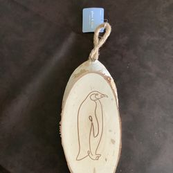 Wood Penguin Etching