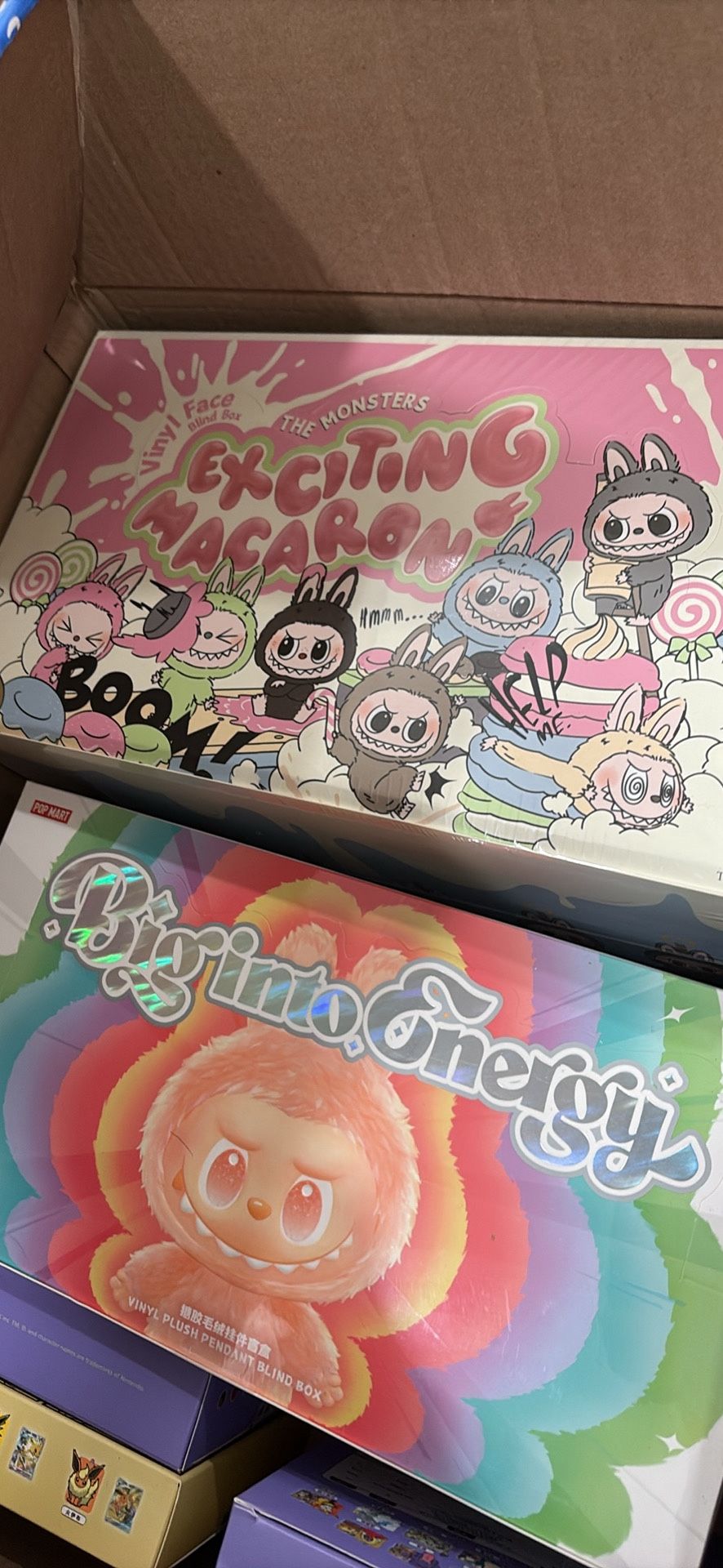 Labubu Big into Energy Boxes