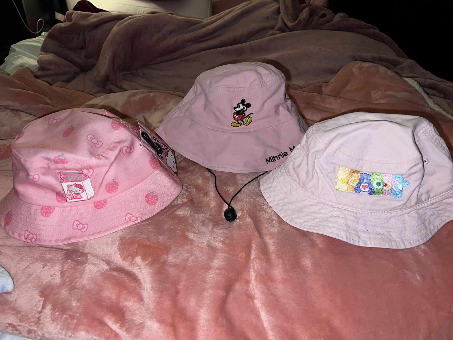 PINK BUCKET HATS