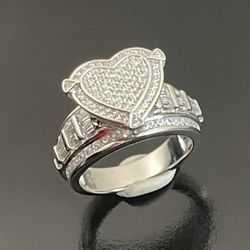 BACK IN STOCK Solid Silver 925 Heart Ring 