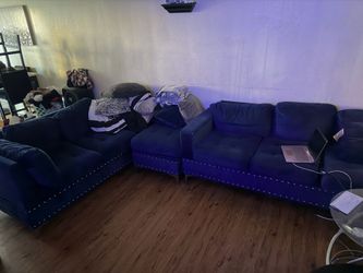 Blue couches