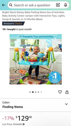 bright starts disney baby finding nemo activity center walker