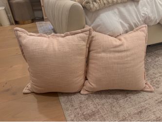2 Light Pink Decorative Pillows
