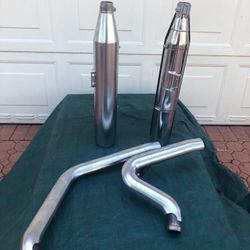 Harley Davidson  header assembly w shield And Exhaust 