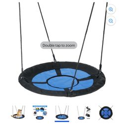 ZenSports 40" Kids Saucer Tree Swing Web Swing – Adjustable Backyard Outdoor Max 440lbs,
