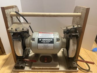8-inch slow-speed bench grinder,