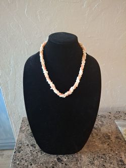 Angel Skin Coral Twist Necklace