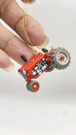 2001 Tiny Realistic Tractor Keepsake Ornaments by Hallmark Antique Tractors . Die Cast Metal Box 